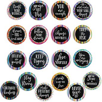 Paper Junkie18 Count Inspirational Magnets for Lockers or Fridge 1.2" Diameter