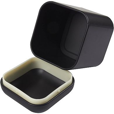 Set of 2 Black Sugar and Flour Canisters for Kitchen (40 oz, 4.5 x 6 In)