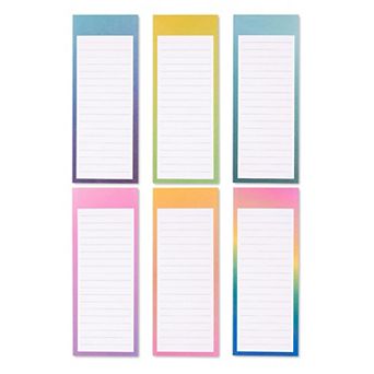 12 Pack Watercolor Magnetic Notepads for Refrigerator, 60 Sheets Each, 3.5 x 9"