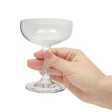 Set of 6 Coupe Cocktail Glasses for Champagne, Wedding Gift, Housewarming, Vintage Bar Accessories (7 oz)