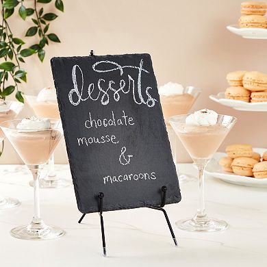 6 Pack Slate Charcuterie Boards with Chalk, Individual Cheese Plates, 6x8.7 in