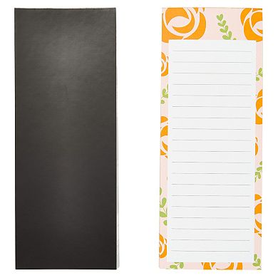 6-Pack Cute Magnetic Grocery List Paper Notepads for Fridge (6 Floral Designs)