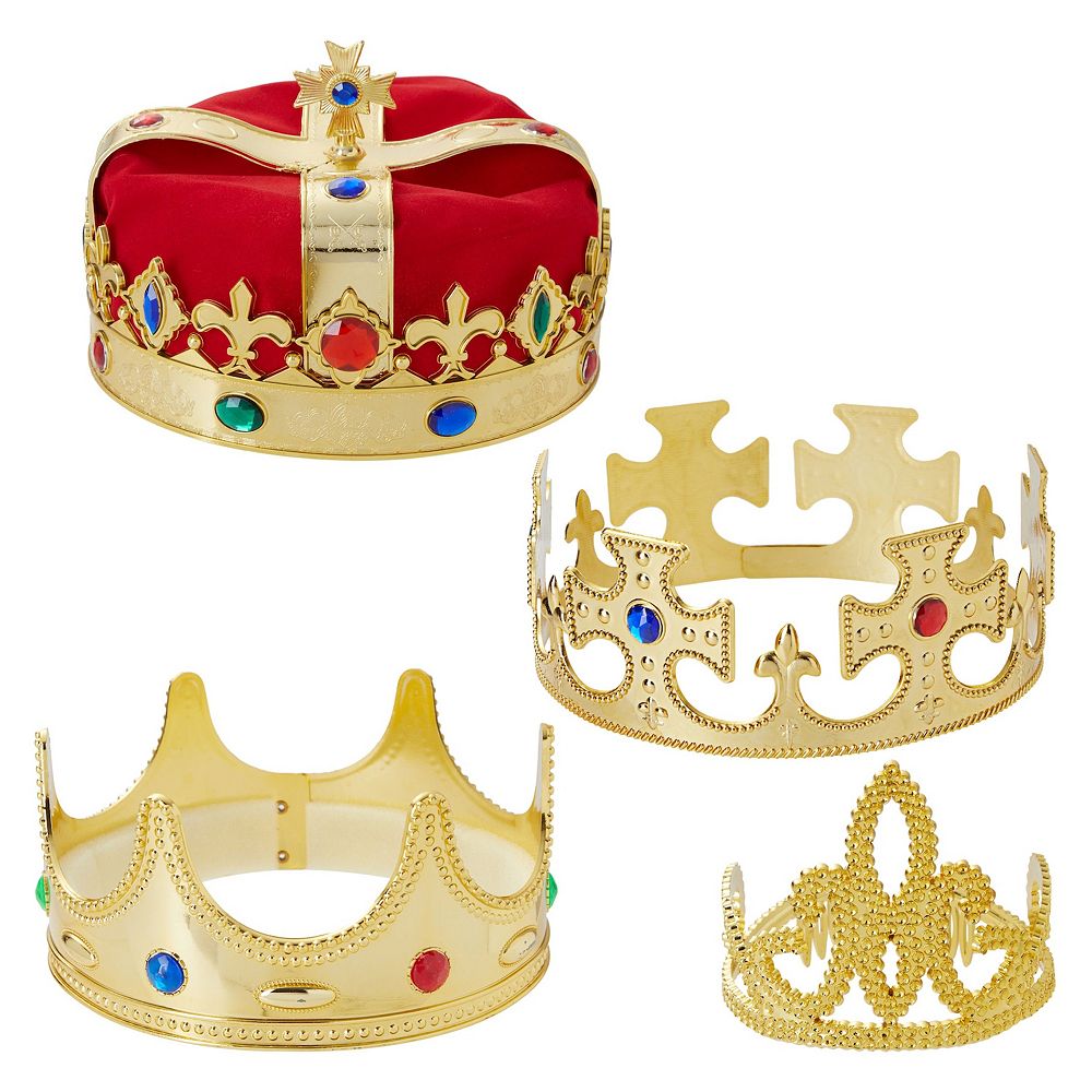 Pet Rhinestone Crown - King/Queen Costume Hat For Small Dogs & Cats For Halloween & Photos