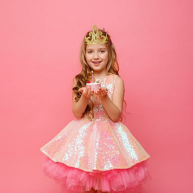 4-pack King And Queen Crown Set Jeweled Halloween Costume Accessory, Party Hat