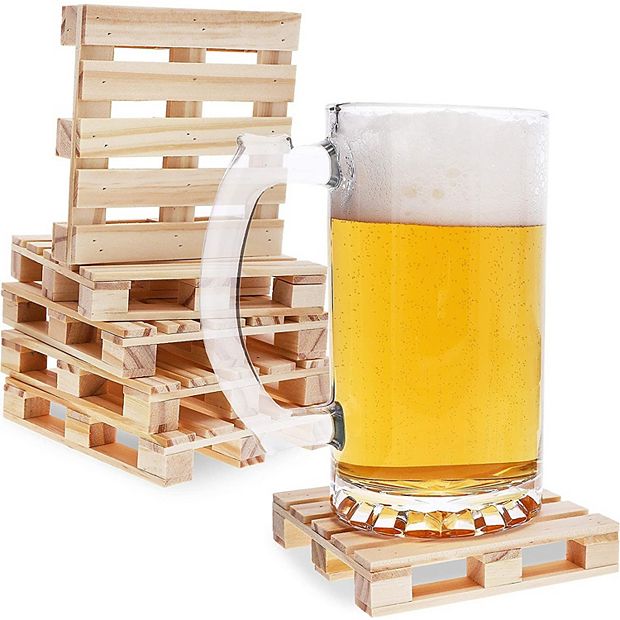 Wood Coaster Beer Set - 4