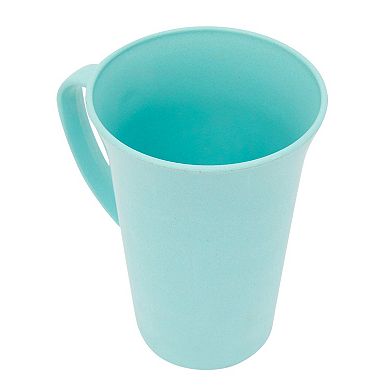 6 Pcs Wheat Straw Mugs with Handle, Unbreakable Coffee Cups, 3 Colors, 15 oz