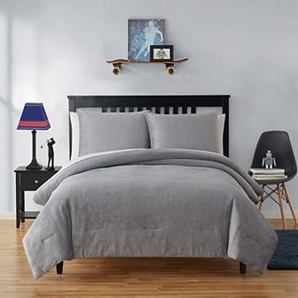 Olivia & Finn Plush Embossed Stars Comforter Set with Shams