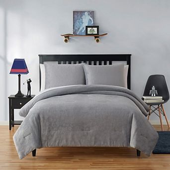 Olivia & Finn Plush Embossed Stars Comforter Set with Shams