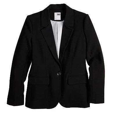 Juniors' SO® One Button Blazer