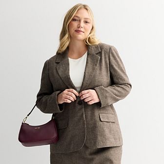 Juniors' Plus Size SO® One Button Blazer