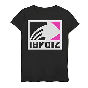 Girls 7-16 Black Nintendo Zink Tee