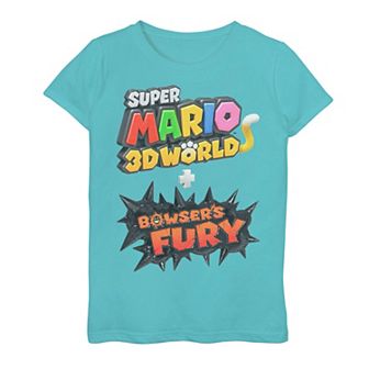 Girls 7-16 Super Mario 3D Bowsers Fury Logo Tee