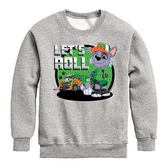 Boys 8-20 Paw Patrol "Let's Roll" Rocky Crew Fleece Sweatshirt