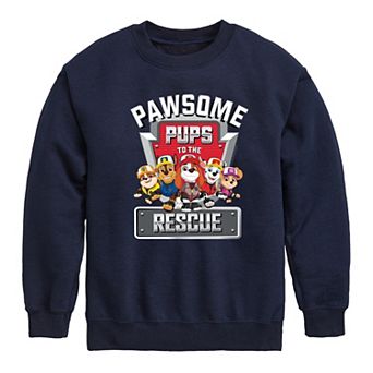 Boys 8-20 Paw Patrol "Pawsome Pups To The Rescue" Crew Fleece Sweatshirt