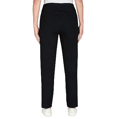 Petite Alfred Dunner Super Stretch Pull-On Straight-Leg Denim Pants