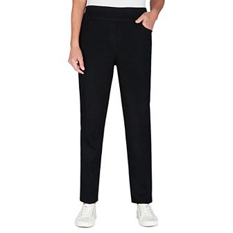 Petite Alfred Dunner Super Stretch Pull-On Straight-Leg Denim Pants