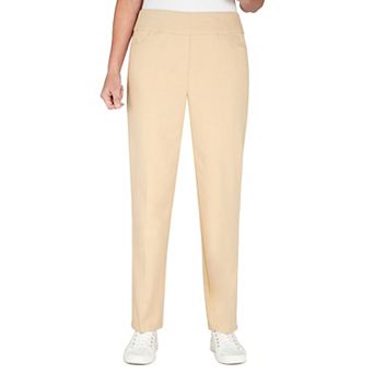 Petite Alfred Dunner Super Stretch Pull-On Straight-Leg Denim Pants