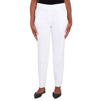Petite Alfred Dunner Super Stretch Pull-On Straight-Leg Denim Pants