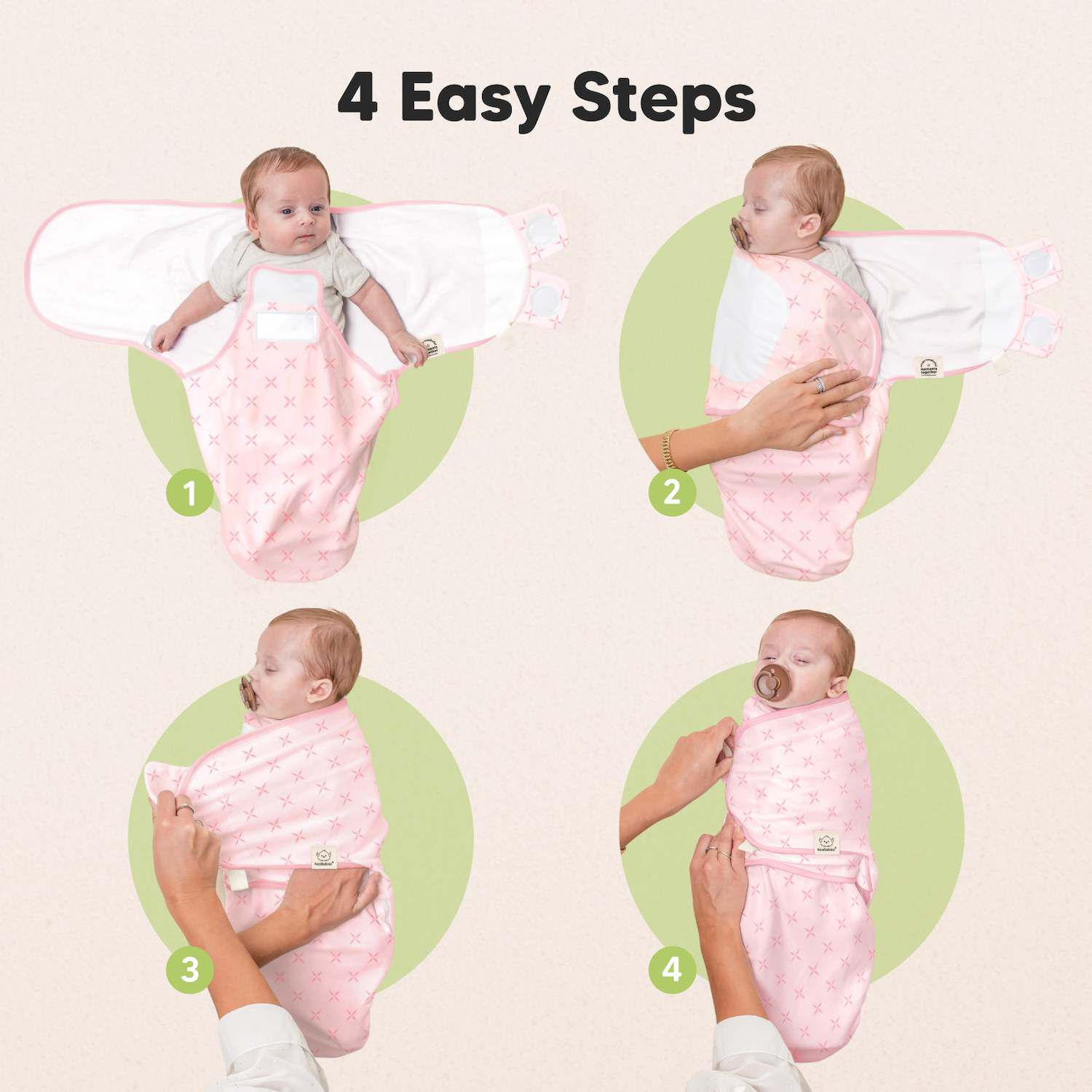 Keababies 3pk Soothe Zippy Baby Swaddles, Newborn Sleep Sacks, Zipper Swaddle Blanket
