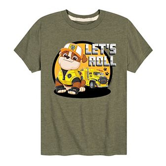 Boys 8-20 Paw Patrol "Let's Roll" Rubble Graphic Tee
