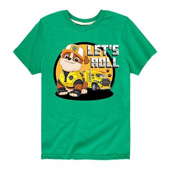 Boys 8-20 Paw Patrol "Let's Roll" Rubble Graphic Tee