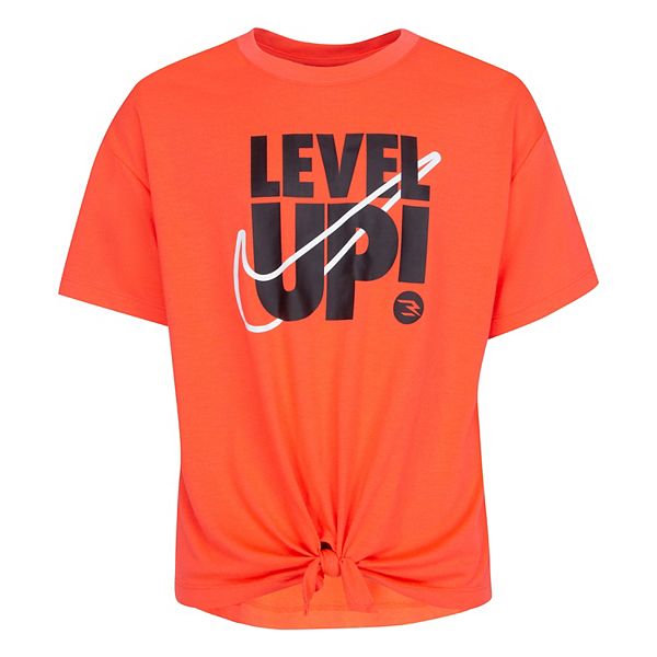 Nike 3BRAND by Russell Wilson Big Girls 7-16 Short Sleeve Level Up Boxy T-Shirt - L