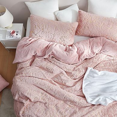 Golden Egg - Coma Inducer® Oversized Duvet Cover - Peachy Pink (with Gold Foil)