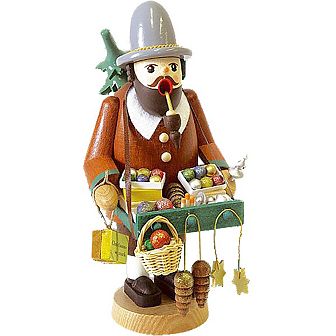 7.5" Warm and Vibrant Handcrafted Incense Burner and Toy Vendor Richard Glaesser Hanging Ornament