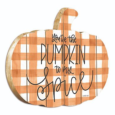 17" Orange and Ivory "You are the Pumpkin to My Spice" Hanging Thanksgiving Wall Decor