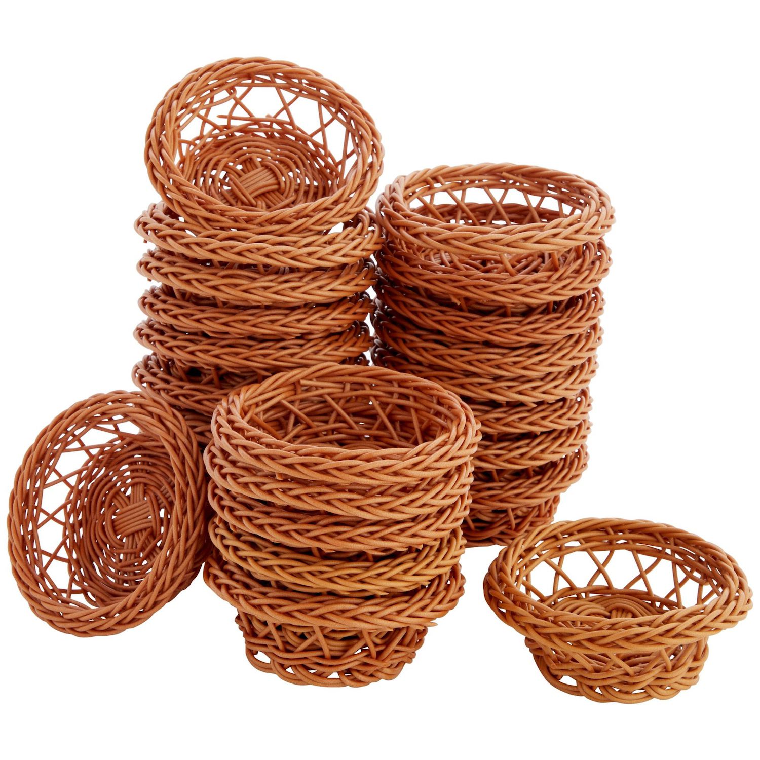 Juvale 2 Pack Small Rectangular Wicker Baskets For Shelves, 6 Inch