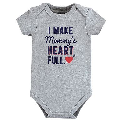 Hudson Baby Infant Boy Cotton Bodysuits, Mommys Little Boy