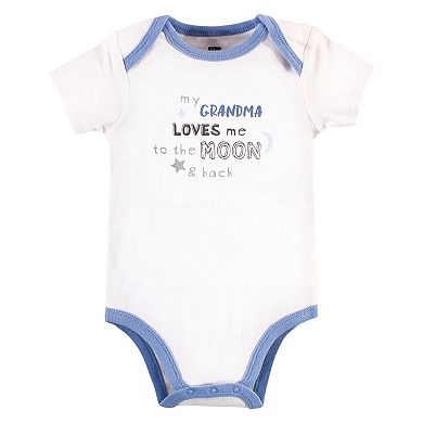 Hudson Baby Infant Boy Cotton Bodysuits, Family Is Universe, 12-18 Months