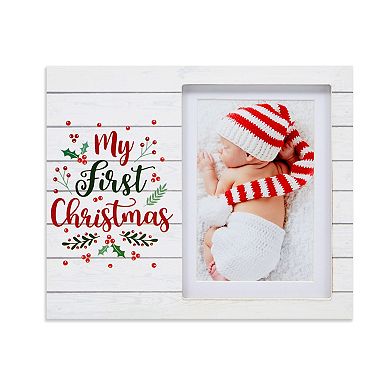 My First Christmas Picture Frame for 5x7” or 4x6” Baby Photo Holiday Party Décor