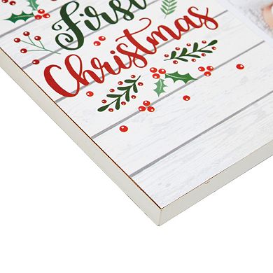 My First Christmas Picture Frame for 5x7” or 4x6” Baby Photo Holiday Party Décor