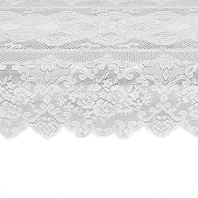 White Lace Tablecloth for Rectangular Tables, Vintage-Style Wedding Table Cloths for Reception, Dinner Party, Baby Shower, Tea Party Decorations, Home Decor (54x72 in)