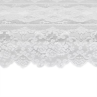 White Lace Tablecloth for Rectangular Tables, Vintage-Style, 54x72 in