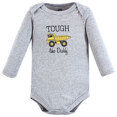 Hudson Baby Infant Boy Cotton Long-Sleeve Bodysuits, Construction
