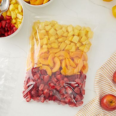 120 Pack Reusable 2 Gallon Plastic Bags for Food Storage, Freezer,17x13 In