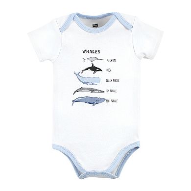 Hudson Baby Infant Boy Cotton Bodysuits, Boy Whale Types