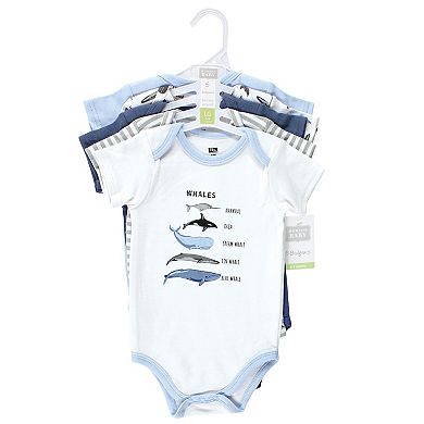 Hudson Baby Infant Boy Cotton Bodysuits, Boy Whale Types