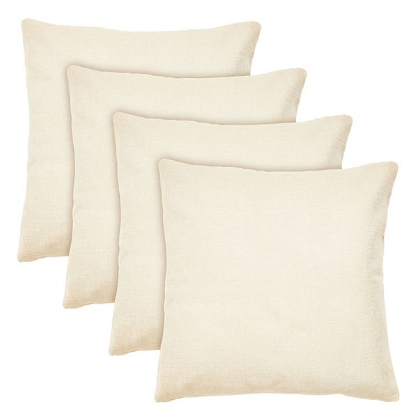 Set of 4 Blank Canvas 17x17 Throw Pillow Covers to Decorate, Plain
