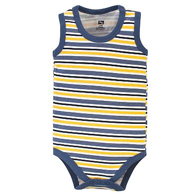 Hudson Baby Infant Boy Cotton Sleeveless Bodysuits 5pk, Sailor Dog