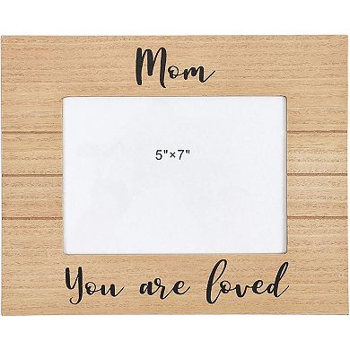 Mother's Day Wooden Rustic Picture Frame for 5x7 Inch Photos, Brown, 10 x7.5 In