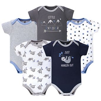 Hudson Baby Infant Boy Cotton Bodysuits 5 pk Little Explorer