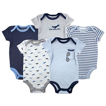 Baby Boy Cotton Bodysuits 5 pk