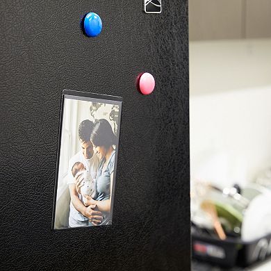 Clear Magnetic Picture Frames for Refrigerator, Locker Magnets for 4x6 Photos (25 Pack)