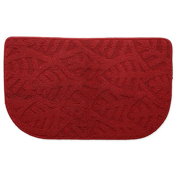 Farmlyn Creek Slip-resistant Kitchen Floor Mat, Half Round Red