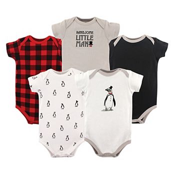 Hudson Baby Infant Boy Cotton Bodysuits 5 pk Penguin