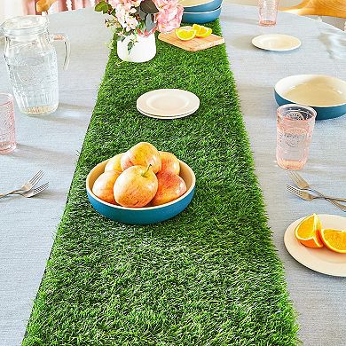 Juvale Synthetic Grass Table Runner for Party Decor (14 x 108 Inches)