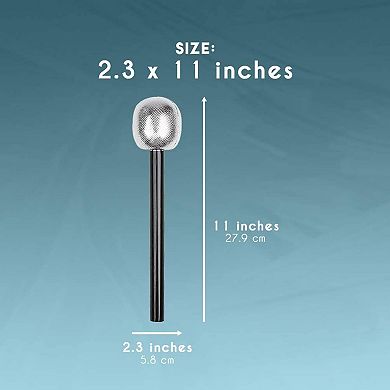 Rockstar Microphone Prop Costume Set, Pop Star Dress Up (4 Pack)